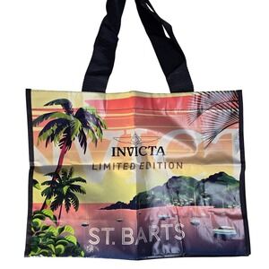 Invicta Limited Edition St. Barts Reusable Tote Bag Tropical Sunset Shopper